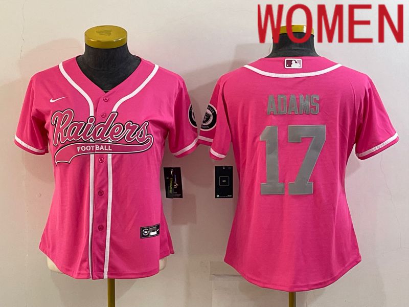 Women Oakland Raiders #17 Adams Pink 2022 Nike Co branded NFL Jerseys